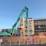 Demolition machinery arrives on site